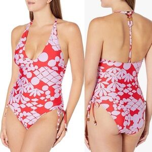 Trina Turk Standard High Leg V-Front One Piece Swimsuit